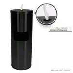 Sport-Tec disinfectant wipe dispenser, black stainless steel, incl. waste garbage can