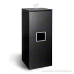 Sport-Tec disinfectant wipe dispenser, black wood, incl. waste garbage can