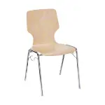 Stacking chair beech without padding