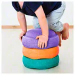 Stapelstein set classic secondary, 3 stacking stones, 1x purple, 1x green, 1x orange