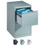 Suspension filing cabinet with 2 drawers, LxWxH 73.3x43.3x59 cm, single lane