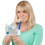 TRI-BALL breath-trainer with 3 balls