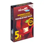 Image shows Thermopad heating patch for back pain, box of 5