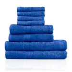 Towel set 8 pcs., 4 pieces 30x30 cm  2 pieces 140x70 cm and 2 pieces 100x50 cm