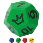 VOLLEY foam learning cube with elephant skin, 12 faces, with numbers