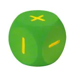 VOLLEY foam learning cube with mathematical symbols (+,-), 16x16x16 cm