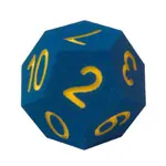 VOLLEY foam learning cube, with numbers, 12 faces