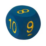 VOLLEY foam learning cube with numbers, 16x16x16 cm