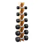 Wall mount set incl. Hex compact dumbbells, 1-6 kg, 6 pieces