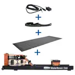 WaterRower rowing machine Club-Sport, incl. S4 Monitor, heart rate receiver, chest strap POLAR T31 and floor mat, set 4-pcs.