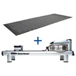 WaterRower rowing machine M1 HiRise, incl. S4 Monitor and floor mat, set 2-pcs.