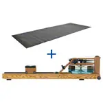 WaterRower rowing machine ash, incl. S4 Monitor and floor mat, set 2-pcs.