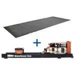 WaterRower rowing machine club-sport incl. S4 Monitor and floor mat, set 2-pcs.