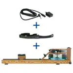 WaterRower rowing machine natural ash, incl. S4 Monitor, Heart rate receiver and chest strap POLAR T31, set 3-pcs.