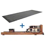 WaterRower rowing machine nut tree, incl. S4 Monitor and floor mat, set 2-pcs.