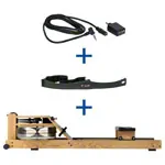 WaterRower rowing machine oak, incl. S4 Monitor, Heart rate receiver and chest strap POLAR T31, set 3-pcs.