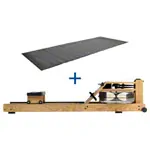 WaterRower rowing machine oak, incl. S4 Monitor and floor mat, set 2-pcs.