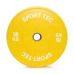 Weight plate Olympia Bumper Plate, 50 mm, 15 kg, yellow