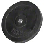 Weight plate with rubber coating,  3 cm, 15 kg, one piece