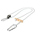Wire rope with snap hook, 115-200 cm