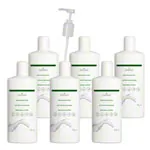 Image shows cosiMed massage lotion set 6x massage lotion classic, 1 l, incl. dosing pump