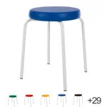 gymnastics stool standard with comfort cushion,  38 cm, frame color white