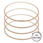 wooden gymnastics hoops, set of 4,  60 cm