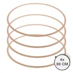 wooden gymnastics hoops, set of 4,  80 cm