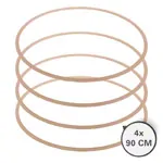 wooden gymnastics hoops, set of 4,  90 cm
