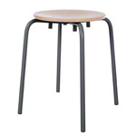  gymnastics stool Standard with wooden seat,  35 cm,  frame color anthracite