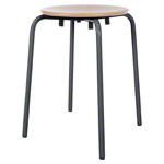  gymnastics stool Standard with wooden seat,  35 cm,  frame color anthracite
