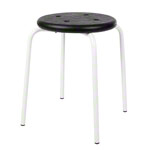  stool standard with PU seat,  35 cm, frame color white