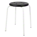  stool standard with PU seat,  35 cm, frame color white