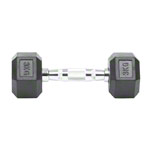 Hex rubber compact dumbbell, 3 kg, piece_StripHtml