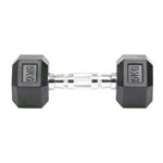 Hex rubber compact dumbbell, 5 kg, piece_StripHtml