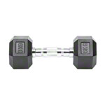 Hex rubber compact dumbbell, 6 kg, piece_StripHtml