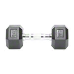 Hex rubber compact dumbbell, 7 kg, piece_StripHtml