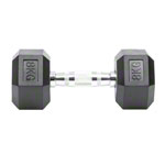 Hex rubber compact dumbbell, 8 kg, piece_StripHtml