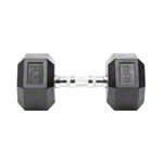 Hex rubber compact dumbbell, 12,5 kg, piece_StripHtml