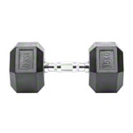 Hex rubber compact dumbbell, 15 kg, piece_StripHtml