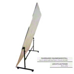 Light mirror, WxH 100x200 cm, mobile and swivelling