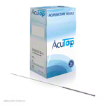 Acupuncture needles with matal handle, 0.25x40 mm, 100 pieces