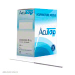 Acupuncture needles with metal handle, 0.25x20 mm, 100 pieces