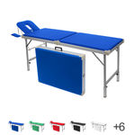 Aluminum case table Robusta ST, incl. headrest + armrest, 170/210x56x70-82 cm