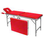Aluminum case table Robusta ST, incl. headrest + armrest, 170/210x56x70-82 cm