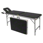 Aluminum case table Robusta ST, incl. headrest + armrest, 170/210x56x70-82 cm