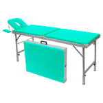 Aluminum case table Robusta ST, incl. headrest + armrest, 170/210x56x70-82 cm