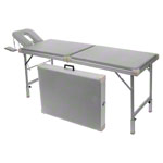 Aluminum case table Robusta ST, incl. headrest + armrest, 170/210x56x70-82 cm