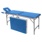 Aluminum case table Robusta ST, incl. headrest + armrest, 170/210x56x70-82 cm