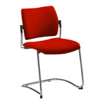 Cantilever chair with cushion